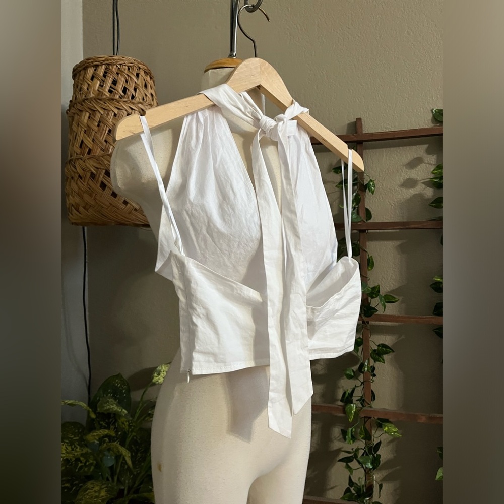☑️STAUD White Kai Camisole Sz 2 - Picture 11 of 12